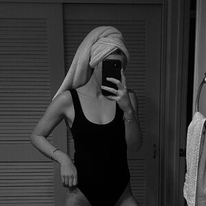 All Saints black ribbed bodysuit